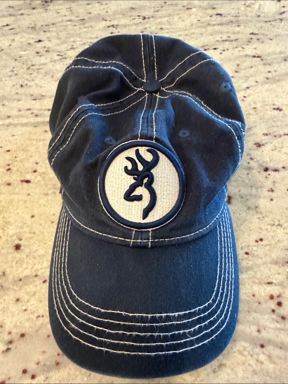 Men's Browning Navy Embroidered Deer Logo Baseball Cap